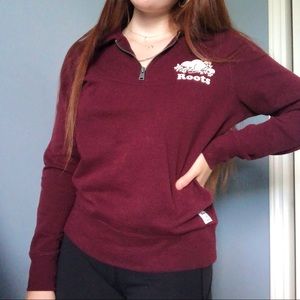 Roots quarter zip sweater